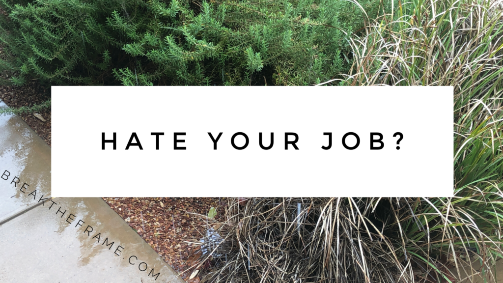 What to do if you hate your job?